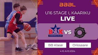 Basketbola Klase vs Orissaare  BBBL Boys U16 [upl. by Ingles171]