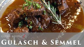 Das BESTE saftigste Gulasch mit geheimem LaferKick amp himmlisch einfache Semmeln [upl. by Anaoy]