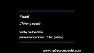 Fauré Lhiver a cessé  Piano Accompaniment [upl. by Ttocserp133]