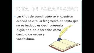 ¿Cómo debo realizar una cita de parafraseo según el formato de las Normas APA [upl. by Aleydis]