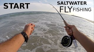 How to START Saltwater Fly Fishing  A INTRODUCTION  Tackle for Surf Pier amp Rock [upl. by Lorine]