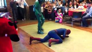 Spiderman defeats Green Goblin at Birthday party [upl. by Neerahs]