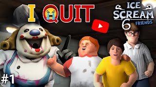 YouTubeI QUIT  Ice Scream 6 Friends Charlie Gameplay 1 [upl. by Reece772]