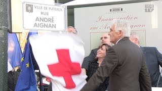 Inauguration de la rue André Aignan à Puteaux [upl. by Nnairet819]