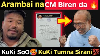 Arambai na CM Biren da 🔥💯 Kuki SoO Loire kuki Tumna Sirani 🥳 [upl. by Egrog]