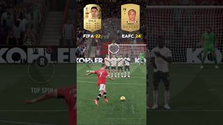 MAN UNITED FIFA 22 vs FC 24 Free Kick football ronaldo shorts [upl. by Malsi132]