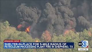 What we know about plant at center of large fire in Shepherd Texas [upl. by Leamiba891]