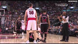 Tyler Hansbrough tackles Mike Dunleavy [upl. by Froma]