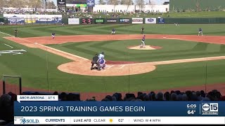 2023 spring training games begin [upl. by Reinaldo]