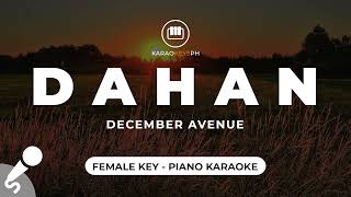 Dahan  December Avenue Female Key  Piano Karaoke [upl. by Idnar]