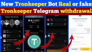 Tronkeeper Wallet withdrawal  New Telegram Tronkeeper Bot  Tronkeeper New Update  Tronkeeper [upl. by Shieh]