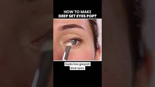 How to make deep set eyes pop deepseteyes almondeyes makeuptutorial [upl. by Dehlia]