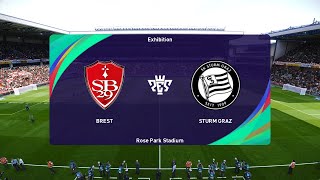 Stade Brestois vs SK Sturm Graz 19092024 UEFA Champions League PES 2021 [upl. by Murial82]