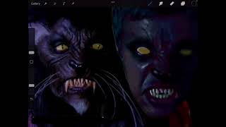 How I put my face on the werecat from michael jackson’s thriller [upl. by Aissenav]