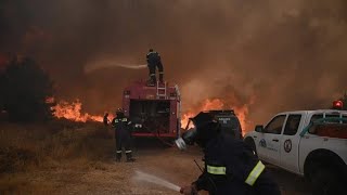 SEAD HELLAS PARNITHA WILDFIRE 220823 gopro firefighting FPV [upl. by Brodeur]