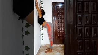 Simple wall yoga poses Details in description foryou yoga wallyoga [upl. by Erasaec]