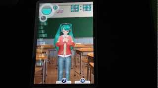 Playing with iOS App Music Girl Hatsune Miku [upl. by Aneetsirk459]