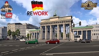 Euro Truck Simulator 2  v153 Deutschland Rework Berlin [upl. by Enyrehtak]