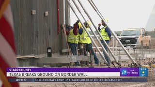 Texas breaks ground on border wall Gov Abbott speaks at Eagle Pass [upl. by Eikcir53]