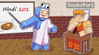 I Taught Socksfor1 Hindi in Minecraft [upl. by Suravat]