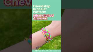 Friendship Bracelet Pattern Mismatched Chevron friendshipbracelet shorts diy bracelet howto [upl. by Otis293]