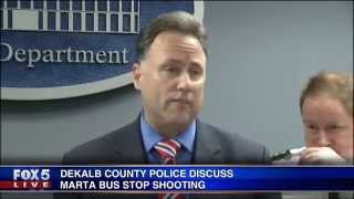 DeKalb Co Police discuss MARTA bus stop shooting suspect [upl. by Marciano1]