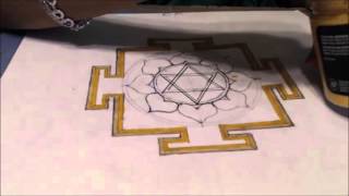 The Making of the Uniqueness Yantra  Painting Step 1 [upl. by Roobbie9]