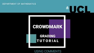 Crowdmark  Marking  Using Comments [upl. by Eibrab140]