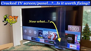 Cracked TV screen or panel  Is it worth fixing [upl. by Latrena]