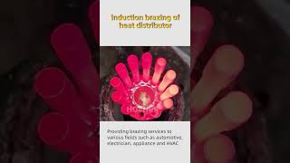 induction brazing of heat distributor inductionheating inductionbrazing welding machine copper [upl. by Eelanna751]