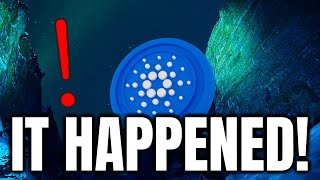 CARDANO ADA IT HAS FINALLLY HAPPENED   WHAT’S NEXT FOR THE PRICE  CARDANO PRICE PREDICTION💥 [upl. by Aicilet815]