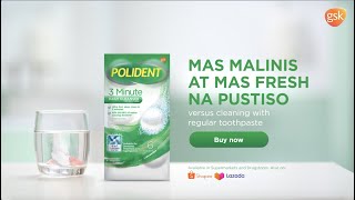 Polident Cleanser Kills 10x More Bacteria Than Regular Toothpaste [upl. by Nisse]