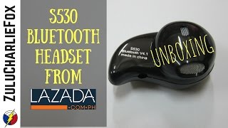 S530 Mini Bluetooth Headset unboxing [upl. by Siurtemed375]