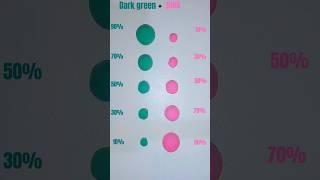 Dark green vs pink short art colormixing [upl. by Noryb]