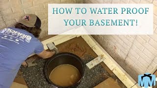 Basement Waterproofing  How to Make a Drainage System [upl. by Nyllek391]