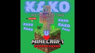 Kako instalirati jedan blok u minecraftu tutorial oneblock minecraft [upl. by Yelsnia]