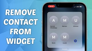 How to Remove Contact From Contact Widget on iPhone  iOS 17 [upl. by Attenrev437]