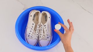 DIY Shoe Whitening Hack Make Your Sneakers Look New Again [upl. by Dianna]