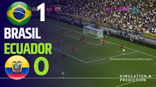 BRASIL 10 ECUADOR  Resumen • Eliminatorias Sudamericanas 2024 SimulaciónRecreación [upl. by Devinne]