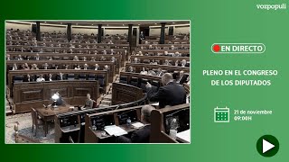 🔴 EN DIRECTO  Pleno en el Congreso de los Diputados [upl. by Nameloc312]