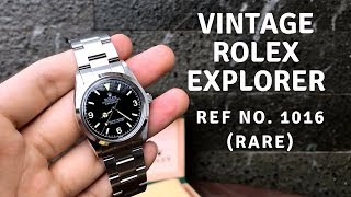 Rolex Explorer Vintage Ref 1016 Stainless Steel  Close Up View [upl. by Tadd]