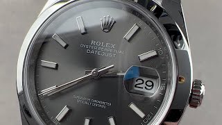 Rolex Datejust 41 Dark Rhodium 126300 Rolex Watch Review [upl. by Ayahsey]