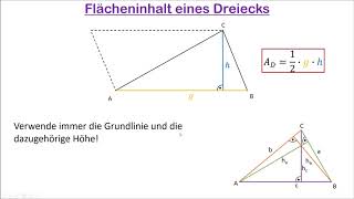 63 Flächeninhalt Dreieck [upl. by Namyl]