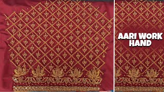 aariwork embroidery handmade aari work hand [upl. by Arocahs]