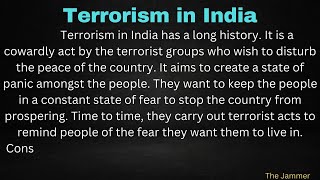 Essay On Terrorism in India With Easy Language In English [upl. by Aksel503]