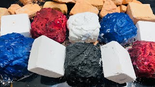 Dusty Paste Dyed Chalk ASMR Crush  Powdery Chalk Block [upl. by Ezeerb]