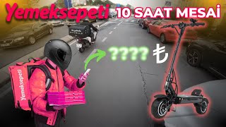 Elektrikli Scooter İle 10 Saat Aralıksız Çalıştım I Yemeksepeti Express [upl. by Norward201]