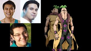 Anime Voice Comparison Pesci Jojos Bizarre Adventure [upl. by Lladnor]