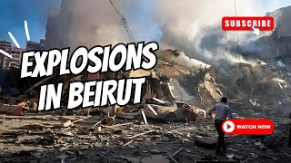 Israeli Airstrikes Hit Beirut Hezbollah Leader Targetedisrael airstrike usa news india trend [upl. by Anwat634]