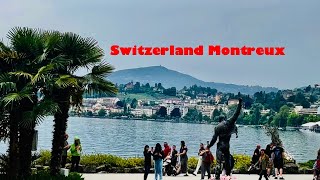 Switzerland MontreuxSwitzerland tourist places scenic walking Tour 4K [upl. by Aiuhsoj]